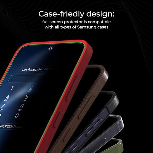 Deppa [2 Pack Privacy Screen Protector for Samsung Galaxy S24 Ultra (6.8') Tempered Glass | Fingerprint Unlock | Full Coverage | Case Compatible | with Bubble Free Easy Install Kit [Video Guide] in Kuwait