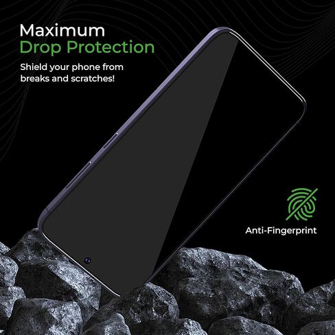 Deppa [2 Pack Privacy Screen Protector for Samsung Galaxy S24 Ultra (6.8') Tempered Glass | Fingerprint Unlock | Full Coverage | Case Compatible | with Bubble Free Easy Install Kit [Video Guide] in Kuwait