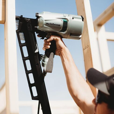 Metabo HPT تأطير مسامير ، الهوائية ، 2 بوصة تصل إلى 3-1/4 بوصة البلاستيك مسامير تأطير رأس كامل ، 21 درجة مجلة ، ضمان 5 سنوات (NR83A5S) in Saudi Arabia