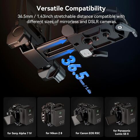 SMALLRIG V Mount Battery VB99, 99Wh / 6800mAh Mini V-Mount Battery with PD 100W USB-C Fast Charging, with V-Mount Battery Plate, V-Lock Mount with Dual 15mm Rod Clamp for Camera, Camcorder - 5049 in Kuwait