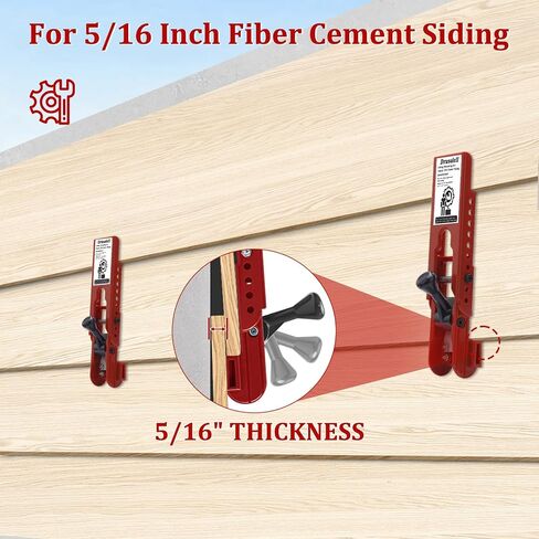 Siding Installation Tools, Siding Mounting Kit with Adjustable Reveals, Lap Siding Gauge Made of Polycarbonate Body (Red, 5/16 Inch) in Kuwait