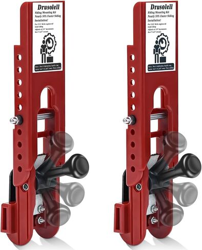 Siding Installation Tools, Siding Mounting Kit with Adjustable Reveals, Lap Siding Gauge Made of Polycarbonate Body (Red, 5/16 Inch) in Kuwait