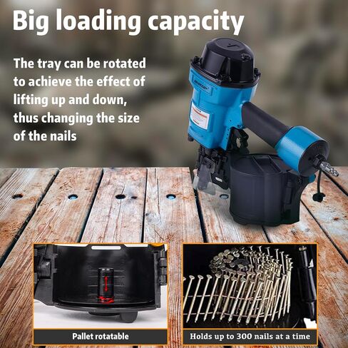 BHTOP Siding Nail Gun, 15-Degree Coil Siding Fencing Nailer, 1-1/2 inch to 2-1/2 Inch for Siding, Fiber Cement, Fencing, Cedar Shake in Saudi Arabia