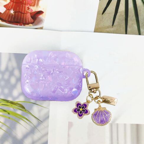 حافظة OETKER متوافقة مع Airpods 4 للنساء، حافظة Airpods 4th الفاخرة ذات غلاف لؤلؤي لامع لطيف مع قلم منظف وسلسلة مفاتيح، حافظة iPods واقية مقاومة للصدمات من مادة TPU لأجهزة air pods 4 Gen in Kuwait