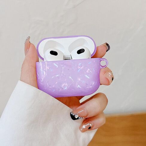 حافظة OETKER متوافقة مع Airpods 4 للنساء، حافظة Airpods 4th الفاخرة ذات غلاف لؤلؤي لامع لطيف مع قلم منظف وسلسلة مفاتيح، حافظة iPods واقية مقاومة للصدمات من مادة TPU لأجهزة air pods 4 Gen in Kuwait