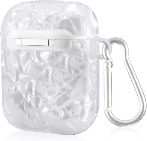 JOYLAND Clear Couple Case Cover for AirPod 1&2, Butterfly Case Crystal Clear Bright Transparent Glossy Smooth Anti-dust Flexible Protective Cover Skin Pink Beautiful Butterfly Case for AirPods 1 & 2 in Saudi Arabia
