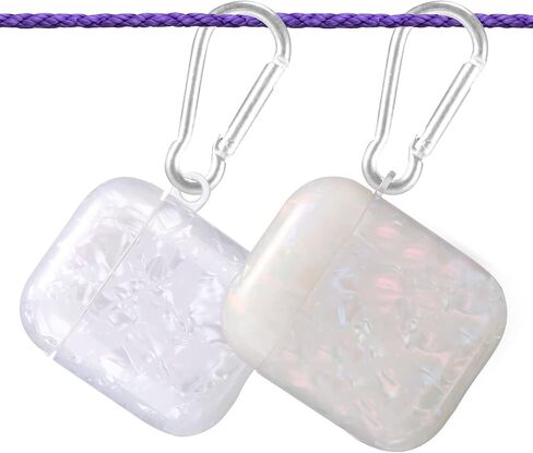 JOYLAND Clear Couple Case Cover for AirPod 1&2, Butterfly Case Crystal Clear Bright Transparent Glossy Smooth Anti-dust Flexible Protective Cover Skin Pink Beautiful Butterfly Case for AirPods 1 & 2 in Saudi Arabia