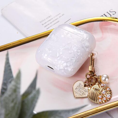JOYLAND Clear Couple Case Cover for AirPod 1&2, Butterfly Case Crystal Clear Bright Transparent Glossy Smooth Anti-dust Flexible Protective Cover Skin Pink Beautiful Butterfly Case for AirPods 1 & 2 in Saudi Arabia