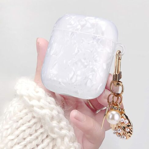 JOYLAND Clear Couple Case Cover for AirPod 1&2, Butterfly Case Crystal Clear Bright Transparent Glossy Smooth Anti-dust Flexible Protective Cover Skin Pink Beautiful Butterfly Case for AirPods 1 & 2 in Saudi Arabia