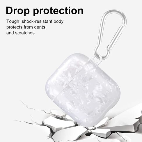 JOYLAND Clear Couple Case Cover for AirPod 1&2, Butterfly Case Crystal Clear Bright Transparent Glossy Smooth Anti-dust Flexible Protective Cover Skin Pink Beautiful Butterfly Case for AirPods 1 & 2 in Saudi Arabia