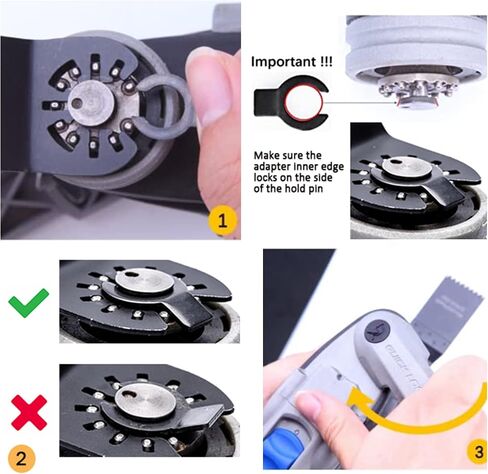 EZARC Carbide Oscillating Tool Blades, Multitool Blades Heary Duty for Hard Material, Metal, Nails. Bolts. Screws, 3-Pack in Saudi Arabia