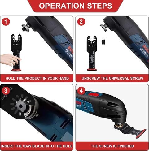 27PCS Oscillating Saw Blades, Universal Oscillating Multitool Saw Blades for Wood Plastics Metal, Quick Release Multi Tool Kits Fit Bosch Ryobi Milwaukee Rockwell Fein in Saudi Arabia