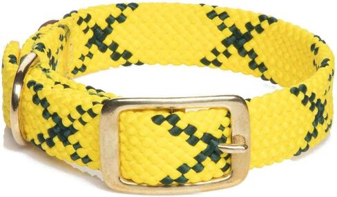 Mendota Pet Double Braid Collar - Brass - Dog Collar - Made in The USA - Camo, 1 in x 18 in Standard in Saudi Arabia
