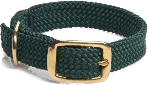 Mendota Pet Double Braid Collar - Brass - Dog Collar - Made in The USA - Camo, 1 in x 18 in Standard in Saudi Arabia