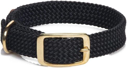 Mendota Pet Double Braid Collar - Brass - Dog Collar - Made in The USA - Camo, 1 in x 18 in Standard in Saudi Arabia