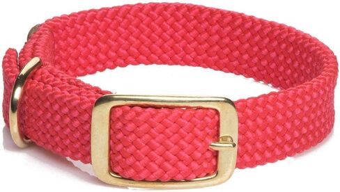 Mendota Pet Double Braid Collar - Brass - Dog Collar - Made in The USA - Camo, 1 in x 18 in Standard in Saudi Arabia