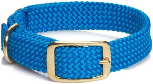 Mendota Pet Double Braid Collar - Brass - Dog Collar - Made in The USA - Camo, 1 in x 18 in Standard in Saudi Arabia