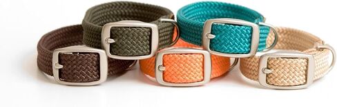 Mendota Pet Double Braid Collar - Brass - Dog Collar - Made in The USA - Camo, 1 in x 18 in Standard in Saudi Arabia