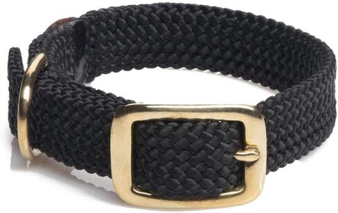 Mendota Pet Double Braid Collar - Brass - Dog Collar - Made in The USA - Camo, 1 in x 18 in Standard in Saudi Arabia