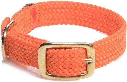 Mendota Pet Double Braid Collar - Brass - Dog Collar - Made in The USA - Camo, 1 in x 18 in Standard in Saudi Arabia