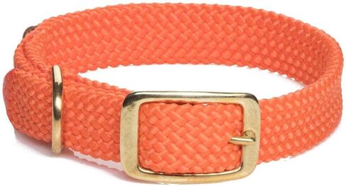 Mendota Pet Double Braid Collar - Brass - Dog Collar - Made in The USA - Camo, 1 in x 18 in Standard in Saudi Arabia
