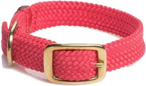 Mendota Pet Double Braid Collar - Brass - Dog Collar - Made in The USA - Camo, 1 in x 18 in Standard in Saudi Arabia