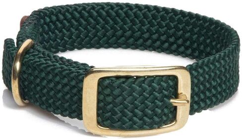 Mendota Pet Double Braid Collar - Brass - Dog Collar - Made in The USA - Camo, 1 in x 18 in Standard in Saudi Arabia