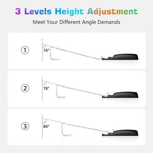 حامل لوحة مفاتيح الكمبيوتر الأكريليك من UCINNOVATE + مسند معصم لوحة المفاتيح من إسفنج الذاكرة، صينية حامل لوحة المفاتيح بإضاءة خلفية LED، مجموعة حامل لوحة مفاتيح الألعاب لسهولة الكتابة المريحة ومكتب العمل، المنزل in Kuwait