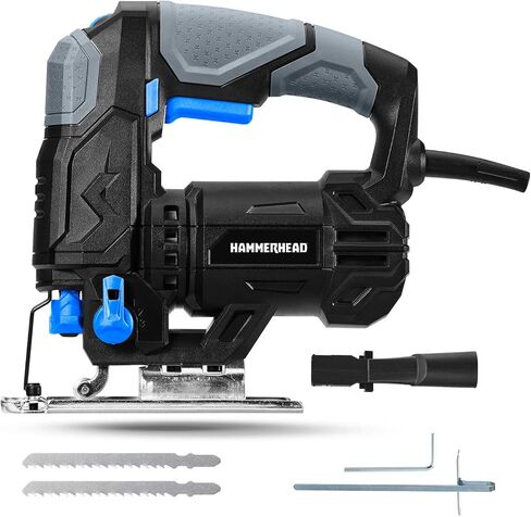 Hammerhead 4.8-Amp 3/4 Inch Jig Saw with 2pcs Wood Cutting Blades, Variable Speed and Orbital Function - HAJS048 in Kuwait