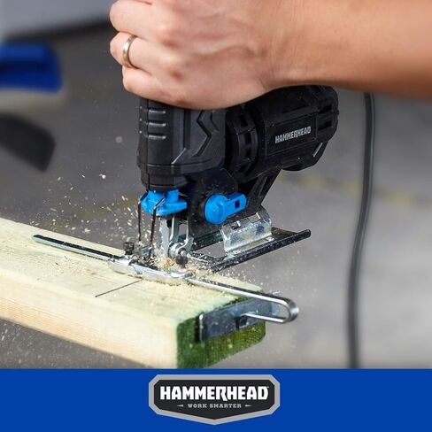 Hammerhead 4.8-Amp 3/4 Inch Jig Saw with 2pcs Wood Cutting Blades, Variable Speed and Orbital Function - HAJS048 in Kuwait