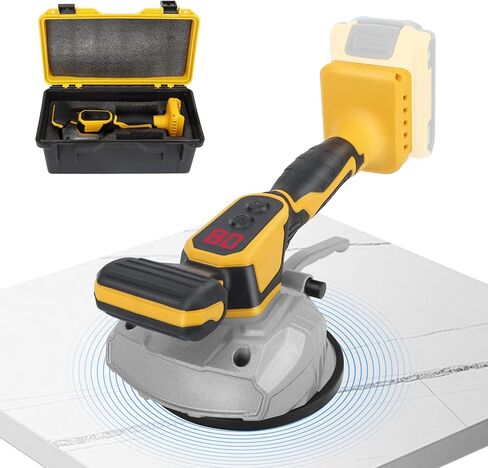 Tile vibration tool for Milwaukee M18 18V Battery, CordlessTile Vibration Leveling Machine with Brushless Motor and 4mm shafts,150 W tile vibrator with 8 Adjustable Speed, 5'' Suction Cup,LCD Disp in Saudi Arabia