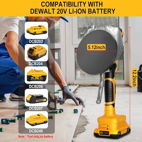 Tile vibration tool for Milwaukee M18 18V Battery, CordlessTile Vibration Leveling Machine with Brushless Motor and 4mm shafts,150 W tile vibrator with 8 Adjustable Speed, 5'' Suction Cup,LCD Disp in Saudi Arabia