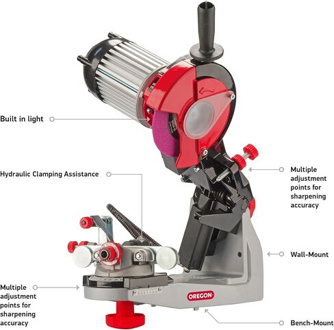Oregon Professional Compact 120-Volt Bench Grinder, Universal Saw Chain Sharpener, for All Chainsaw Chains (410-120) in Saudi Arabia