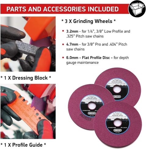 Oregon Professional Compact 120-Volt Bench Grinder, Universal Saw Chain Sharpener, for All Chainsaw Chains (410-120) in Saudi Arabia