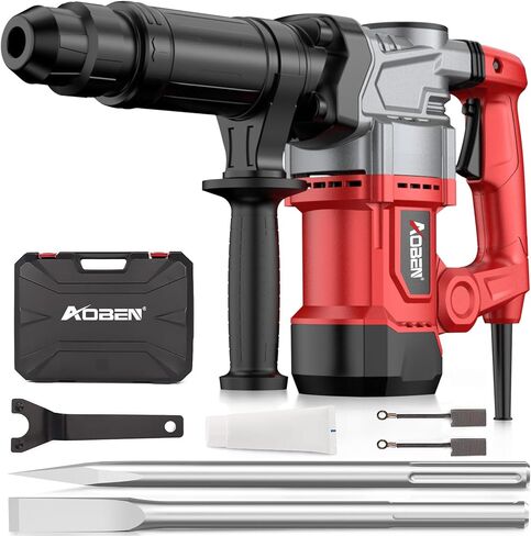 AOBEN SDS-MAX Demolition Jack Hammer Concrete Breaker, Demo Chipping Hammer, 1500W Electric Jackhammer, with Vibration Control and Safety Clutch, Includes Tool Case, Chisels in Kuwait