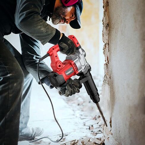 AOBEN SDS-MAX Demolition Jack Hammer Concrete Breaker, Demo Chipping Hammer, 1500W Electric Jackhammer, with Vibration Control and Safety Clutch, Includes Tool Case, Chisels in Kuwait