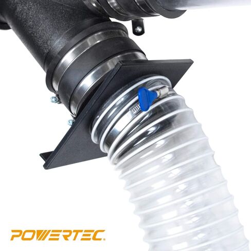 POWERTEC 70120 4 Inch Key Hose Clamp, Thumb Screw Key Adjustable Stainless Steel Hose Clamps for Dust Collection and Dryer Vent Hose, 5 pack in Kuwait