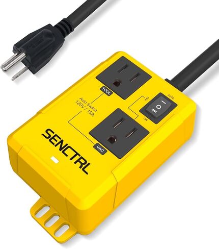 SENCTRL Automatic Vacuum Switch Allow Power Tool/Table Saw to Turn Vac Cleaner/Accessory On and Off Automatically, Load Sensing, On Delay Prevent Circuit Overload, Shop Dust Collector Off Delay in Saudi Arabia