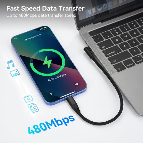 aceyoon USB C Cable Short 6 inch Right Angle, [3 Pack] 100W PD Type C Fast Charging Cord for iPhone 15 Plus/15 Pro Max, MacBook Pro, iPad Pro, Samsung Galaxy S24 S23 S22 S21 Ultra in Saudi Arabia