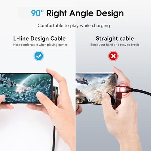 aceyoon USB C Cable Short 6 inch Right Angle, [3 Pack] 100W PD Type C Fast Charging Cord for iPhone 15 Plus/15 Pro Max, MacBook Pro, iPad Pro, Samsung Galaxy S24 S23 S22 S21 Ultra in Saudi Arabia