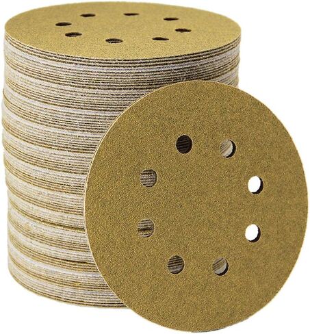 58-AP Gold 5-Inch 8-Hole 80 Grit Dustless Hook&Loop 100-pack (80) in Saudi Arabia