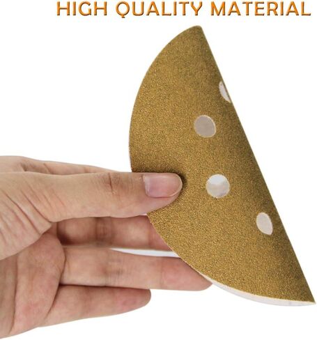 58-AP Gold 5-Inch 8-Hole 80 Grit Dustless Hook&Loop 100-pack (80) in Saudi Arabia