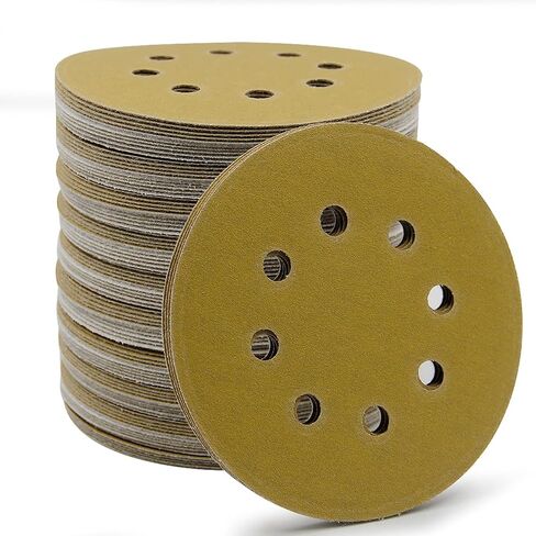 58-AP Gold 5-Inch 8-Hole 80 Grit Dustless Hook&Loop 100-pack (80) in Saudi Arabia