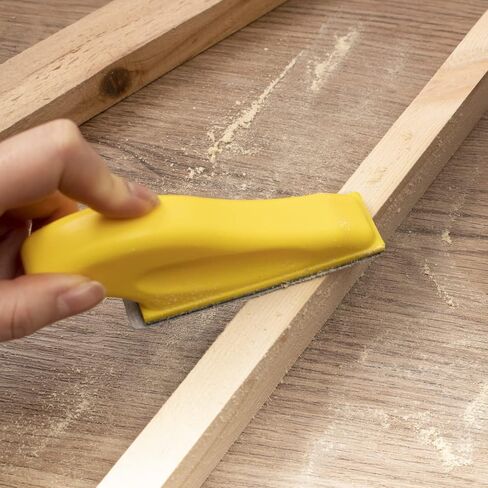 MAXMAN 70 Sheets Micro Detail Sand Paper Kit, 3.5"x 1"Hand Sanding Block for Small Projects Wet Dry Hook & Loop Alumina 80 to 600 Grit Sandpaper for Wood Crafts, Tight Narrow Spaces Metal Finishing in Saudi Arabia
