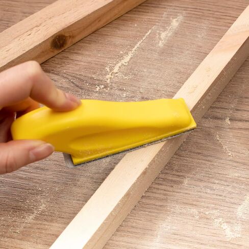 MAXMAN 70 Sheets Micro Detail Sand Paper Kit, 3.5"x 1"Hand Sanding Block for Small Projects Wet Dry Hook & Loop Alumina 80 to 600 Grit Sandpaper for Wood Crafts, Tight Narrow Spaces Metal Finishing in Saudi Arabia