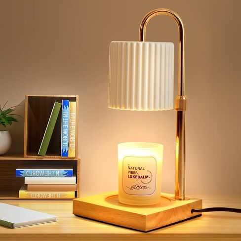 Candle Warmer Lamp with Bulbs, Dimmable Electric Candle Lamp with Timer, Adjustable Height, Wax Melting Warmer Compatible with Large Jar Candles, Home Decor Gifts in Saudi Arabia