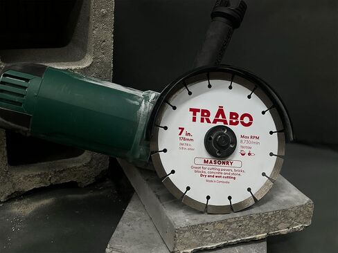 Trabo 7 بوصة الماسونية مجزأة شفرة رابط الماس حافة الماس لقطع الأسمنت ، والأرضيات ، والخرسانة مع حديد التسليح ، والحجر الطبيعي ، وأكثر من 7/8 بوصة الشجرة مع حلقة مخفض 5/8 بوصة in Kuwait