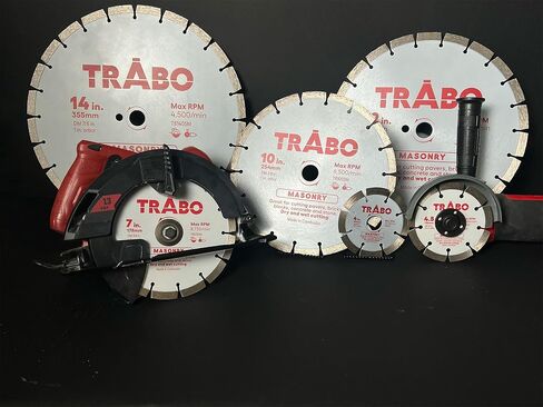 Trabo 7 بوصة الماسونية مجزأة شفرة رابط الماس حافة الماس لقطع الأسمنت ، والأرضيات ، والخرسانة مع حديد التسليح ، والحجر الطبيعي ، وأكثر من 7/8 بوصة الشجرة مع حلقة مخفض 5/8 بوصة in Kuwait