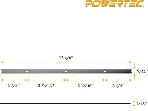 POWERTEC 13 Inch Planer Blades for Ridgid R4330, R4331, TP1300LS Planer, Replacement for AC20502 Planer Knives, Set of 3 (12828) in Kuwait