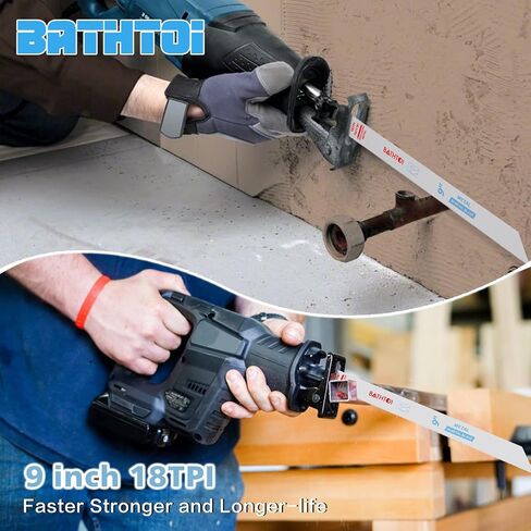 25 Pack 6 Inch 18 TPI Reciprocating Saw Blades for Sheet Metal, Pipes, Nails, Profiles - Bi-Metal Sawzall Blades With 8% Cobalt for Longer Life and Faster Cutting Speed in Saudi Arabia